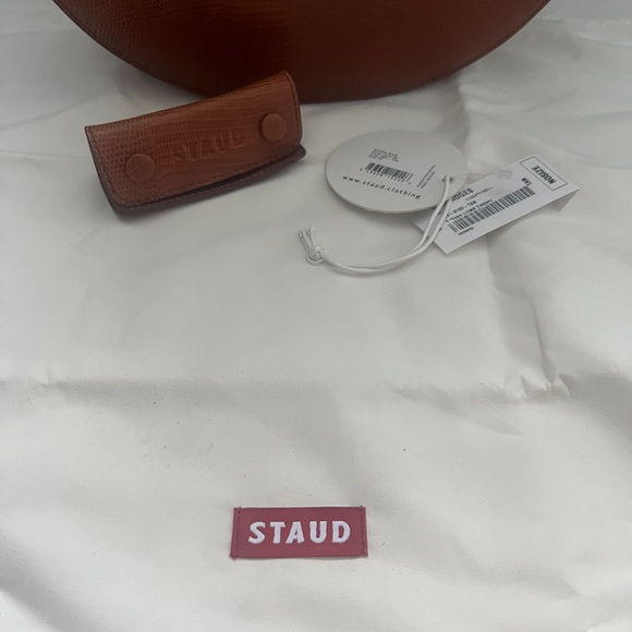 Staud Moon Bag tan lizzard embossed NWT - Picture 11 of 16